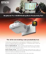 Preview for 1 page of Epson BrightLink Pro 1410Wi Product Specifications