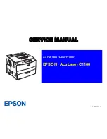 Preview for 1 page of Epson C1100 - AcuLaser Color Laser Printer Service Manual