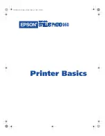 Epson C11C456021 - Stylus Photo 960 Color Inkjet Printer Basic Manual preview