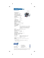 Предварительный просмотр 2 страницы Epson C11C484001 - Stylus C62 Color Inkjet Printer Specifications