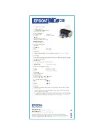 Preview for 2 page of Epson C11C617001 - Stylus C88 Color Inkjet Printer Specifications