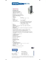 Preview for 2 page of Epson C12C800WN (Net 802.11b Wireless Print Server) Specifications