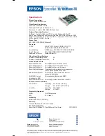 Preview for 2 page of Epson C12C823912 - Net 2 Print Server Specifications