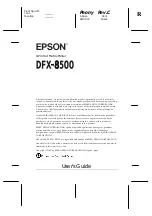 Предварительный просмотр 3 страницы Epson C204001 - DFX 8500 B/W Dot-matrix Printer User Manual