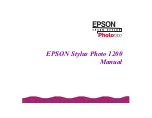 Epson C264011 - Stylus Photo 1200 Color Inkjet Printer User Manual preview