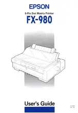 Preview for 1 page of Epson C276001 - FX 980 B/W Dot-matrix Printer User Manual