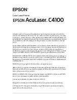 Preview for 13 page of Epson C4100 - AcuLaser Color Laser Printer Reference Manual