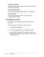 Preview for 62 page of Epson C4100 - AcuLaser Color Laser Printer Reference Manual