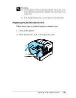 Preview for 229 page of Epson C4100 - AcuLaser Color Laser Printer Reference Manual