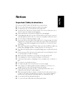 Preview for 1 page of Epson C461D Important Safety Instructions Manual