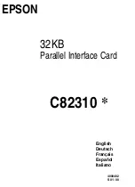 Preview for 1 page of Epson C82310 User Manual