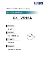 Preview for 1 page of Epson Cal. VS15A Watch Movement Specification And Drawing