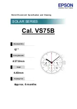 Preview for 1 page of Epson Cal. VS75B Specification And Drawing