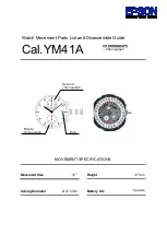 Epson Cal.YM41A Parts List And Disassemble Manual preview