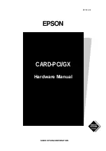 Preview for 1 page of Epson CARD-GX Hardware Manual