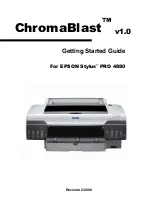 Предварительный просмотр 1 страницы Epson ChromaBlast 1.0 Getting Started Manual