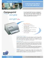 Epson Compuprint MDP40B Technical Specifications предпросмотр