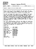 Epson CR-420i Product Support Bulletin preview