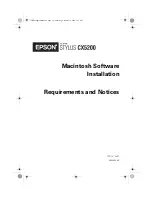 Предварительный просмотр 1 страницы Epson CX5200 - Stylus Color Inkjet Software Installation