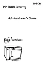Epson Disc producer PP-100N Security Administrator'S Manual preview