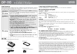 Epson DP-110 Installation Manual предпросмотр