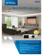 Epson Dreamio EH-TW3600 Brochure & Specs preview