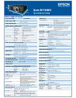 Epson dreamio EH-TW4000 Specification Sheet preview