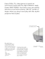 Предварительный просмотр 2 страницы Epson dreamio EMP-TW600 Brochure & Specs