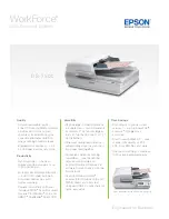 Epson DS-7500 WorkForce DS-7500 Product Specifications preview