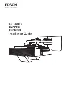 Epson EB-1480Fi Installation Manual preview