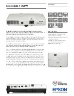 Предварительный просмотр 1 страницы Epson EB-1761W Datasheet