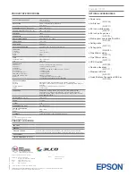 Предварительный просмотр 2 страницы Epson EB-1761W Datasheet