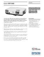 Epson EB-1880 Datasheet preview