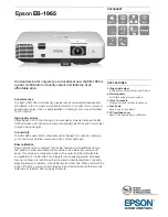 Epson EB-1965 Datasheet предпросмотр