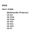 Предварительный просмотр 1 страницы Epson EB-900 User Manual