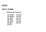 Предварительный просмотр 1 страницы Epson EB-940H User Manual