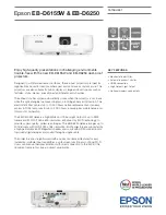 Epson EB-D6155W Datasheet предпросмотр