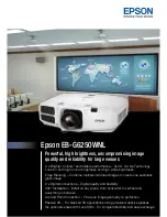 Epson EB-G6250WNL Specifications preview