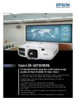 Epson EB-G6750WUNL Specifications preview