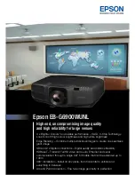 Epson EB-G6900WUNL Specifications предпросмотр