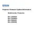 Preview for 1 page of Epson EB-L12000Q Firmware Update