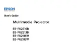 Preview for 1 page of Epson EB-PU2113B User Manual