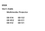 Epson EB-S11 User Manual preview