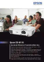 Предварительный просмотр 1 страницы Epson EB-W110 Specification