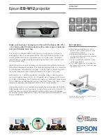 Epson EB-W12 Datasheet preview