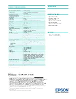 Preview for 2 page of Epson EB-W8 Specifications