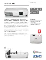 Epson EB-X10 Product Manual предпросмотр