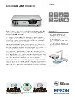 Epson EB-X12 Datasheet предпросмотр