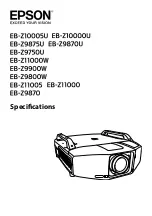 Epson EB-Z10000U Specifications предпросмотр