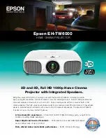 Preview for 1 page of Epson EH-TW6000 Brochure & Specs